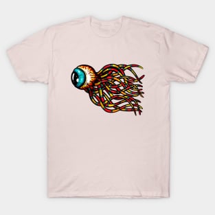 Eyeball Tentacle Octopus Tattoo Cartoon Illustration Eye T-Shirt